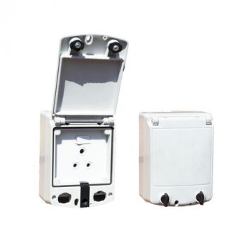 Allbro PSO-1 Stealth Weatherproof Enclosure (GRP) with Plug Socket and Flap 176mm x 132mm x 94mm