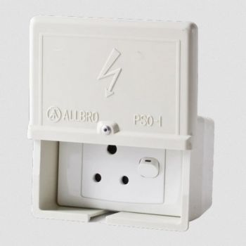 Allbro PSO-1 Empty Single Socket Outlet Surface Mount Extension Box 85mm x 130mm x 70mm