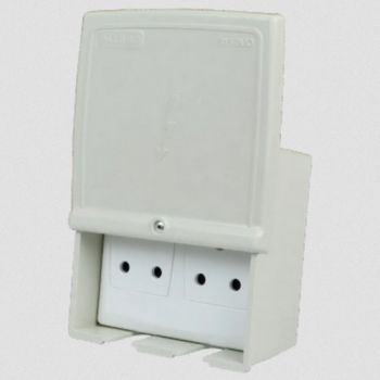 Allbro S15-Duo Empty Double Socket Outlet Box - Compact Type 130mm x 173mm x 88mm