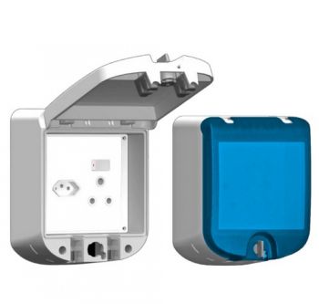 Allbro PSO-2 Stealth Weatherproof Enclosure with PC Blue Flap 208.5mm x 167mm x 107.5mm