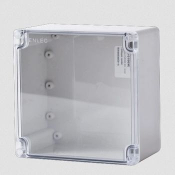 Allbro Enlec Clear lid, Grey base IP66 Enclosure 160mm x 160mm x 90mm