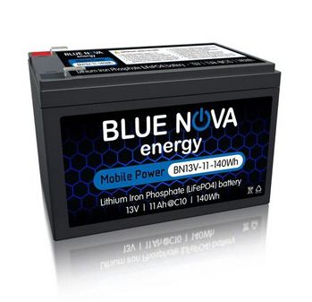 Blue Nova MPS BN13V-11-140Wh Mobile Power 140Wh 11AH 13V Lithium Iron Phosphate Battery