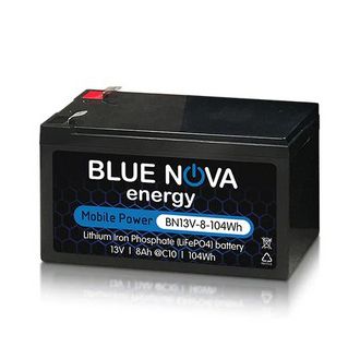Blue Nova MPS BN13V-8-104Wh Mobile Power 104Wh 8AH 13V Lithium Iron Phosphate Battery