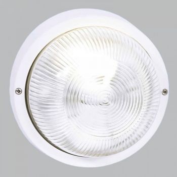 Brightstar BH021 BLACK, BH021 WHITE PVC Bulkhead with Clear Glass (Multiple Colours/Finishes)