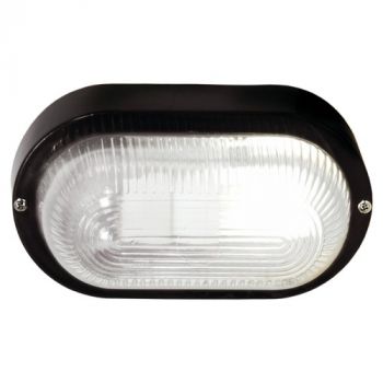 Brightstar BH027 BLACK, BH027 WHITE PVC Bulkhead with Clear Glass (Multiple Colours/Finishes)