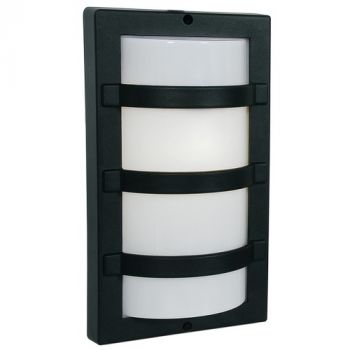 Brightstar BH060 BLACK Die Cast Aluminium with White Polycarbonate Cover