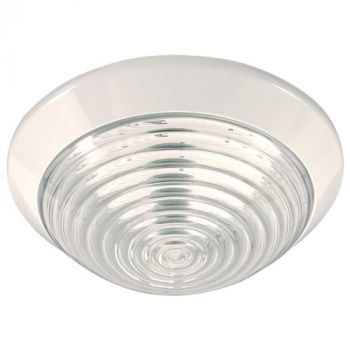 Brightstar BH066 BLACK, BH066 WHITE Polycarbonate Fitting with Clear Polycarbonate Cover Bulkhead (Multiple Colours/Finishes)