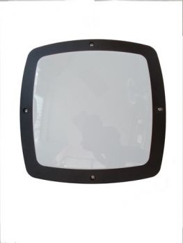 Brightstar WYN-BH070 BLACK Die Cast Aluminium with White Polycarbonate Cover Bulkhead