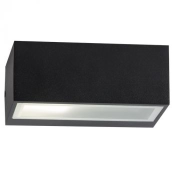 Brightstar BH083 BLACK Aluminium and Glass Bulkhead, Up and Down Facing, IP54 Black