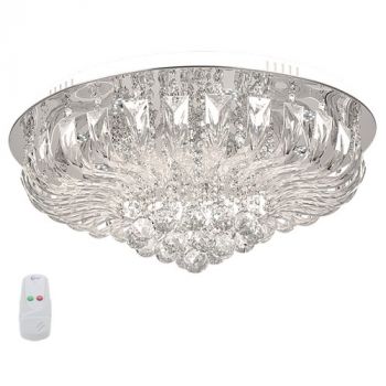Brightstar CF010/12 CHROME LED Metal Ceiling Fitting with Glass and Crystals