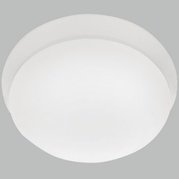 Brightstar CF017 LG WH, CF017 SM WH Metal LED Ceiling Fitting with Polycarbonate Cover (Multiple Sizes)