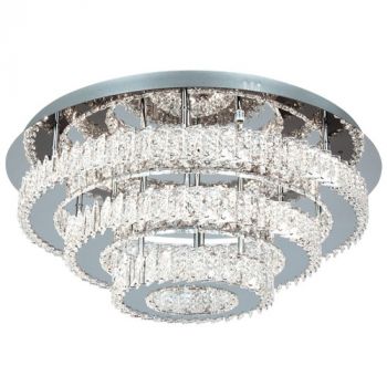 Brightstar CF056 LED Stainless Steel LED Ceiling Fitting with K9 Crystals