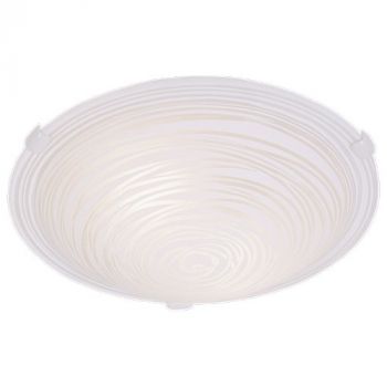 Brightstar CF1299 LARGE, CF1299 SMALL Patterned White Glass with White Clips (Multiple Sizes)