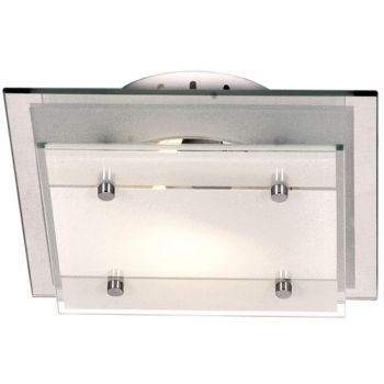 Brightstar CF1361 CHROME Mirror and Frosted Glass with Polished Chrome Clips