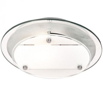 Brightstar CF1362 CHROME Mirror and Frosted Glass with Polished Chrome Clips