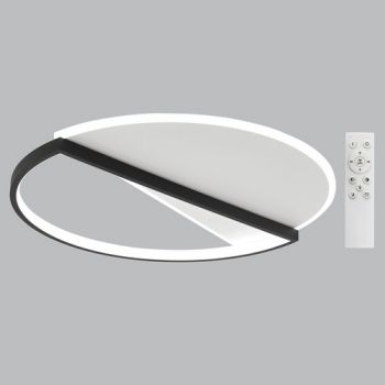 Brightstar CF278 BK/WH 69W LED Metal Acrylic and PVC Ceiling Fitting with 2.4G Dimmable Remote Control Sandy White and Black