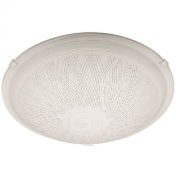 Brightstar CF293 LARGE, CF293 SMALL Patterned White Glass with White Clips (Multiple Sizes)
