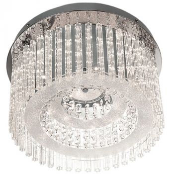 Brightstar CF294 LED Stainless Steel LED Ceiling Fitting with Glass and Acrylic Crystals
