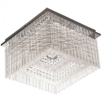 Brightstar CF295 LED Stainless Steel LED Ceiling Fitting with Glass and Acrylic Crystals