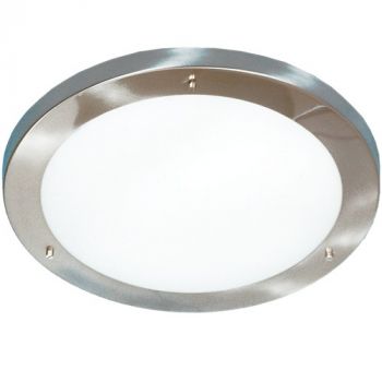 Brightstar CF3005 LG SATIN, CF3005 SM SATIN Satin Chrome Base with Frosted Glass (Multiple Sizes)