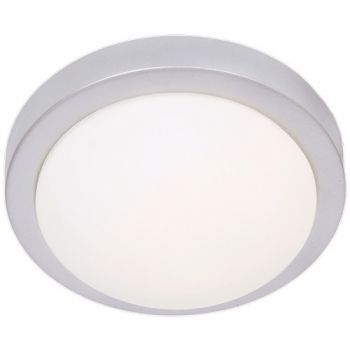 Brightstar CF3008LG SILVER, CF3008SM SILVER Silver Metal Base with White Glass (Multiple Sizes)