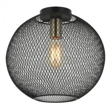 Brightstar CF339 BK/AQ Metal Ceiling Fitting Black and Antique Brass