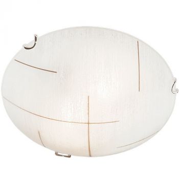 Brightstar CF3401L CHR, CF3401S CHR Frosted Patterned Glass with Polished Chrome Clips (Multiple Sizes)