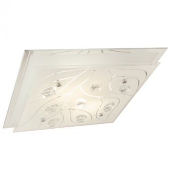 Brightstar CF360 L CHR, CF360 S CHR Polished Chrome with Frosted Glass and Crystals (Multiple Sizes)