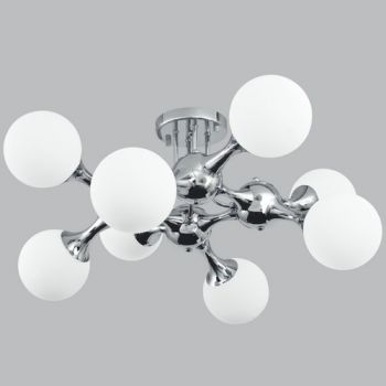 Brightstar CF381/8 CHROME Polished Chrome with White Glass