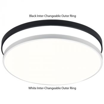 Brightstar CF387-32W CCT LED Polycarbonate Ceiling Light with Two Inter-Changeable Outer Rings, IP20