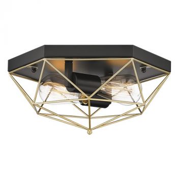 Brightstar CF439 BLACK/GOLD Metal Ceiling Fitting Black and Gold