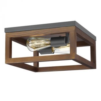 Brightstar CF441 BK/WOOD Metal and Wood Ceiling Fitting