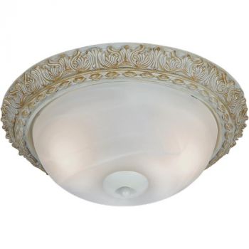Brightstar CF484/2 FOSSIL WHITE Resin Base with Alabaster Glass