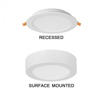 BrightStar CF537 WHITE Polycarbonate 2 in one Design Surface Mounted or Recessed Fitting White