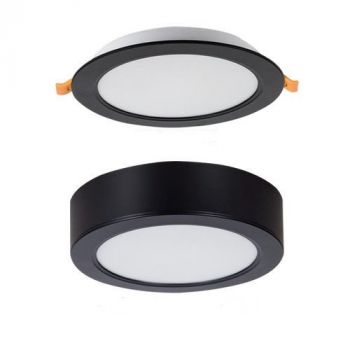BrightStar CF538 MATT BK, CF538 SILVER, CF538 WHITE Polycarbonate 2 in one Design Surface Mounted or Recessed Fitting (Multiple Colours/Finishes)