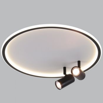 Brightstar CF606/2 BLACK 60W LED 2 x GU10 Metal and Plastic Ceiling Light Black