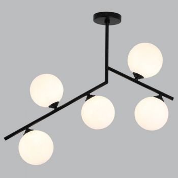 Brightstar CF607/5 BLACK Metal and Plastic Ceiling Light G9 Black