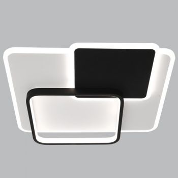 Brightstar CF612 CCT LED 45W Metal and Acrylic Ceiling Light 3 CCT Slide Switch Black and White