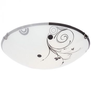 Brightstar CF637 LARGE, CF637 SMALL Frosted Patterned Glass with Chrome Clips (Multiple Sizes)