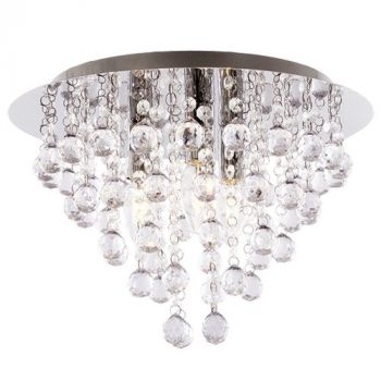 Brightstar CF642/3 CHROME Polished Chrome with Clear Acrylic Crystals