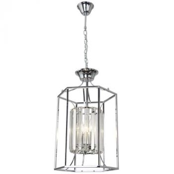 Brightstar CH088/3 CHROME Polished Chrome Chandelier with Crystals