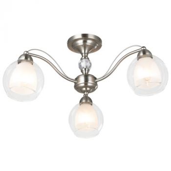 Brightstar CH252/3 SATIN Satin Chrome with Clear Outer Glass and Frosted Inner Glass