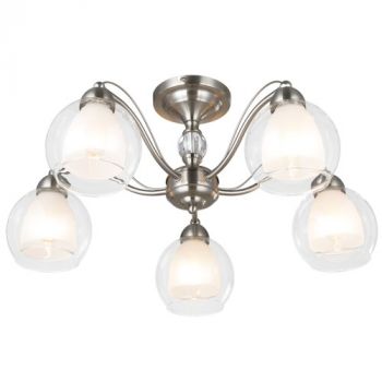 Brightstar CH252/5 SATIN Satin Chrome with Clear Outer Glass and Frosted Inner Glass