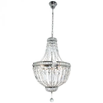 Brightstar CH343 CHROME Polished Chrome Chandelier with Crystals