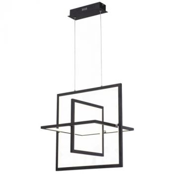 Brightstar CH519 BLACK Sand Black Aluminium and Acrylic LED Fitting with Moveable Arms Black