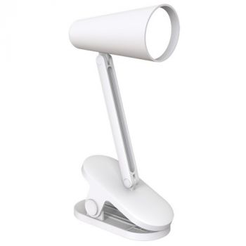 Brightstar CL009 WHITE, CL009 BLACK 3.5W Rechargeable Mini LED Clip on Table Lamp with Touch Control Switch and TypeC USB Charging Cable (Multiple Colours/Finishes)