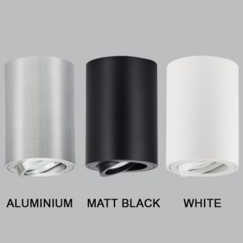 Brightstar DL050 MATT BK Down Facing Tilt Surface Mount Downlight Matt Black