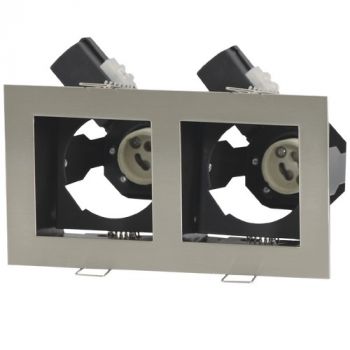 Brightstar DL082 SATIN Downlight Pressed Steel Straight 2 x Gu10