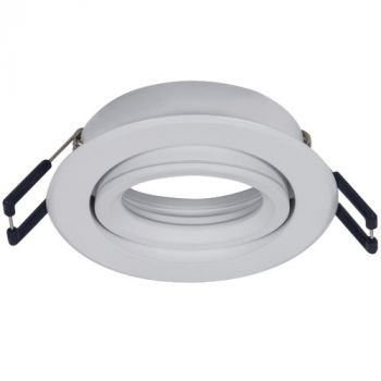 Brightstar WYN-DL091 MATT WHITE Tilt Bevelled Edge Downlight Without Lampholder 12V Matt White