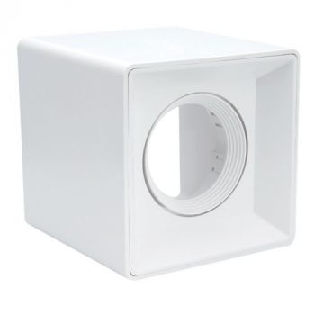 Brightstar WYN-DL121 WHITE Surface Mount Polycarbonate with Fluted Centre Ring Tilt White